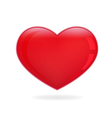 Valentine red heart vector icon