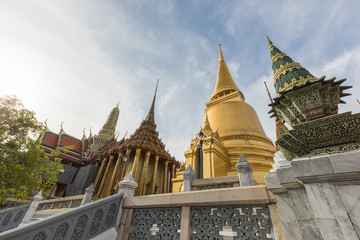 Fototapeta na wymiar Wat Phra Kaew, Temple of the Emerald Buddha Wat Phra Kaew is one of Bangkok's most famous tourist sites and it was built in 1782 at Bangkok, Thailand