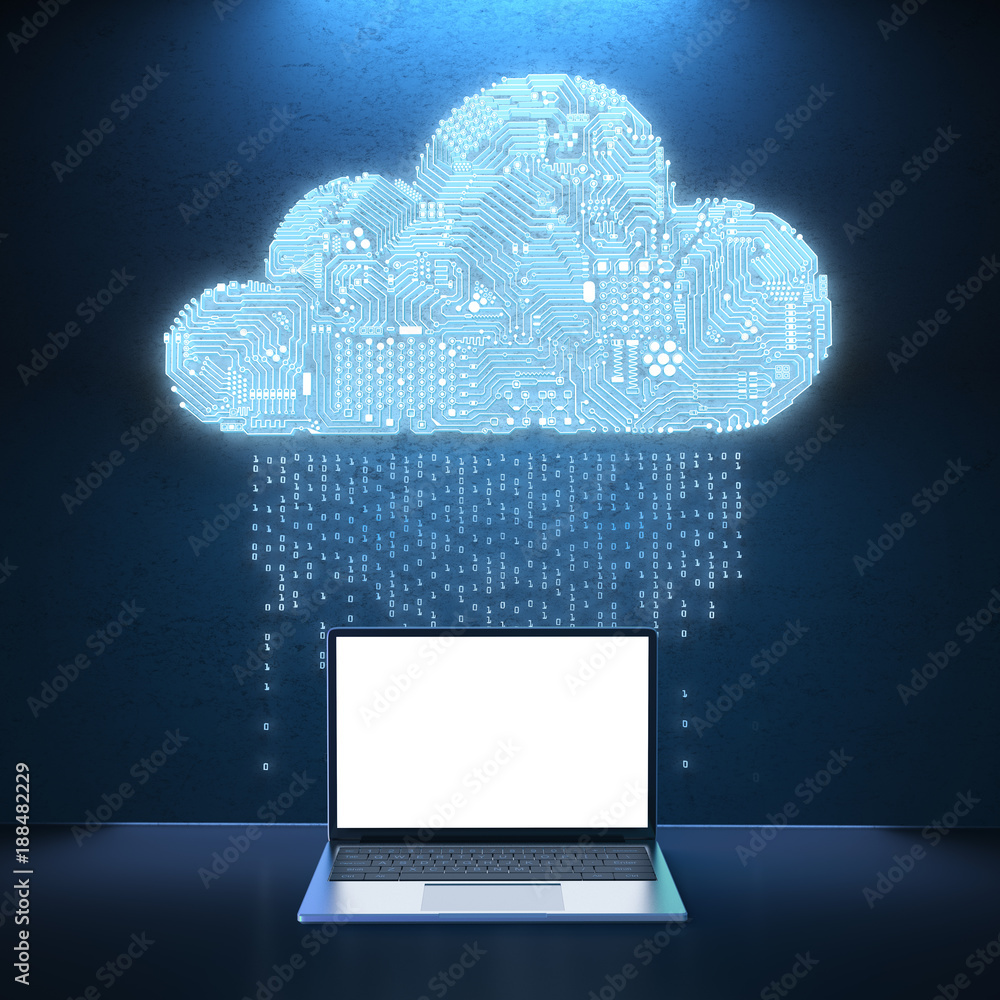 Poster circuit cloud with notebook