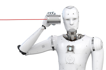 robot with tin can