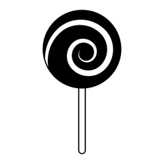 sweet candy cane swirl round vector illustration pictogram design