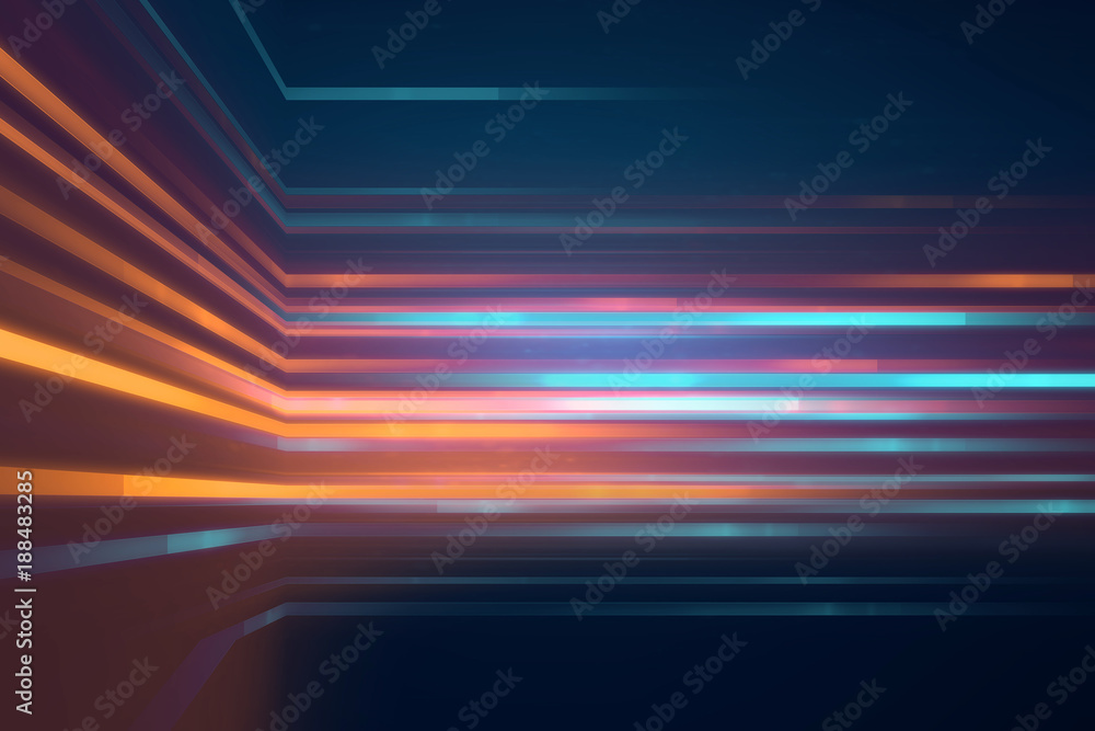 Poster blue geometric shape abstract technology background
