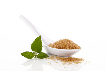 Heap Of Brown Cane Crystallized Sugar