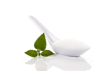 Heap Of white Crystallized Sugar
