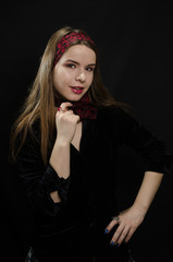 beautiful girl in a headscarf