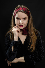 beautiful girl in a headscarf