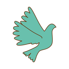 dove flying isolated icon vector illustration design