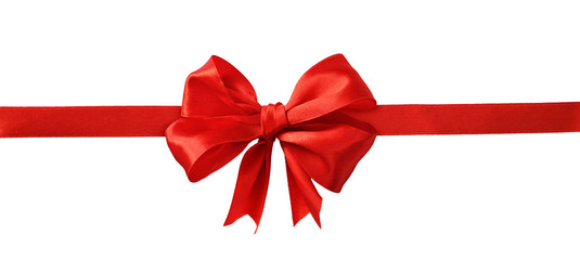 Red silk ribbon and a big bow