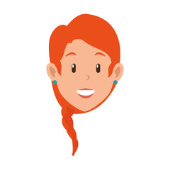 Obraz premium beautiful woman head avatar character vector illustration design