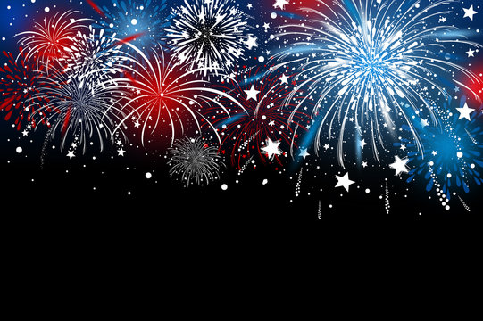 Fireworks background design vector illustration