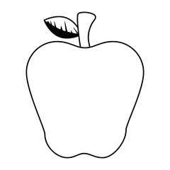 fresh apple fruit icon vector illustration design