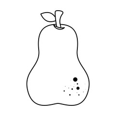 fresh pear fruit icon vector illustration design