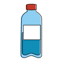 bottle water plastic icon vector illustration design