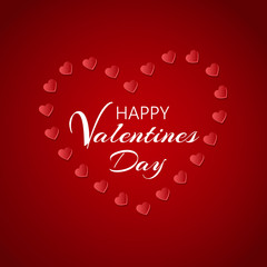 Valentine's day background with hearts. Vector Illustration of a Valentines Day Card
