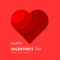 Valentine's day background with hearts. Vector Illustration of a Valentines Day Card