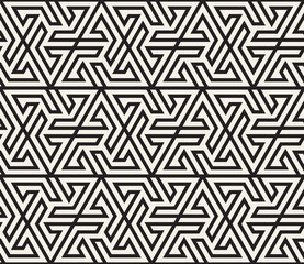 Vector seamless pattern. Modern stylish abstract texture. Repeating geometric tiling from striped elements