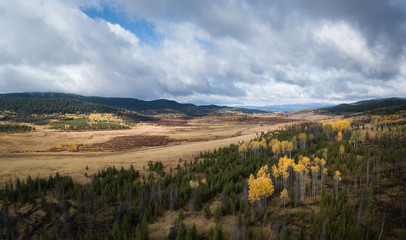 Scenic Landscape Aerial Picture of the interior of British Columbia, Canada.