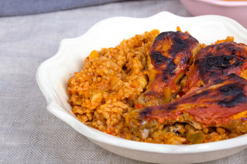 Bulgur Pilaf with Grilled Chicken