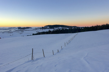 Snowy Sunset