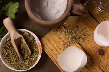Kitchen table during frying