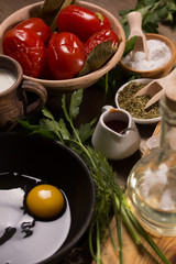 Kitchen table during frying