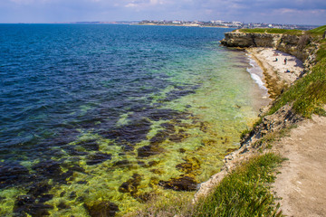 Rocky coast in the Republic of Crimea, Russia