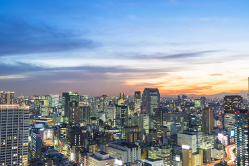 Naklejka premium tokyo sunset 