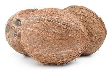 Coconut on white