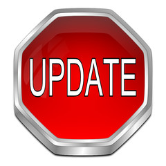 Update Button - 3D illustration