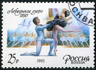 RUSSIA - 1993: shows episodes from the ballet Swan Lake, dedicated Marius Ivanovich Petipa...