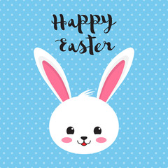 Obraz premium Happy Easter rabbit, white cute Bunny