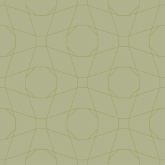 Olive green geometric print. Seamless pattern