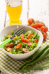 mixed salad, selective focus