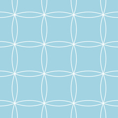 Fototapeta premium Navy blue and white geometric seamless pattern