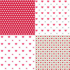 red beautiful hearts contour seamless patterns backgrounds. Available in high-resolution jpeg & editable eps file, can be used for wallpaper, pattern, web, blog, surface, textures, graphic & printing
