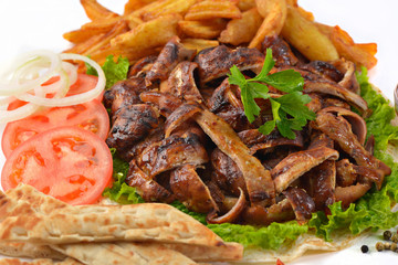 GREEK TRADITIONAL FAST FOOD MEAT MEAL