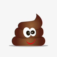 Funny and cute poop vector