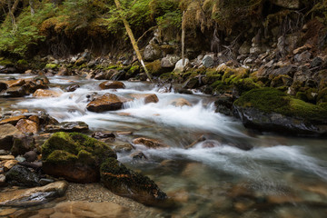 Water stream flowing in the canyon