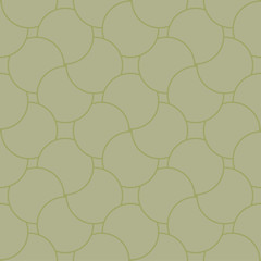 Olive green geometric print. Seamless pattern