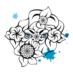 Mysterious Eyes - Blue Card