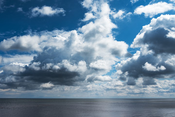 Fototapeta na wymiar Clouds over Baltic sea.