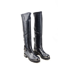 Studio shot of high female winter boots