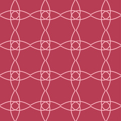 Red and pale pink geometric ornament. Seamless pattern