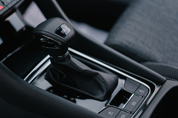 Fototapeta na wymiar Closeup shot of vehicle interior elements