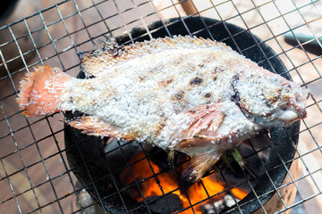 Baked Oreochromis fish