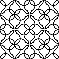 Obraz premium White and black monochrome geometric ornament. Seamless pattern