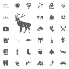 Obraz premium Deer icon. Camping and outdoor recreation icons set