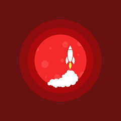 launch space rocket on mars