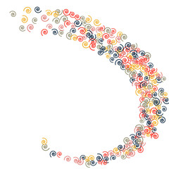 Vector Confetti Background Pattern. Element of design. Color spirals on a white background