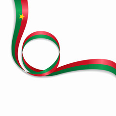 Burkina Faso wavy flag background. Vector illustration. - obrazy, fototapety, plakaty